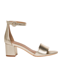 Bernardo Jalena Metallic Ankle-Strap Sandals | Neiman Marcus