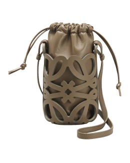 CHLOÉ Marcie mini embellished leather-trimmed suede bucket bag