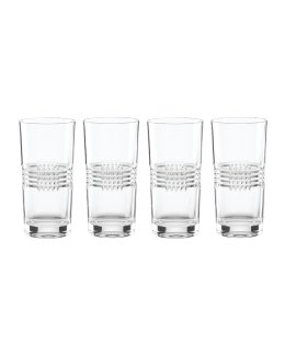 Mikasa Salerno Calici da vino in cristallo, 260 ml, Set di 4 bicchieri trasparenti senza piombo con stelo corto e bordo largo - Lavabili in lavastoviglie