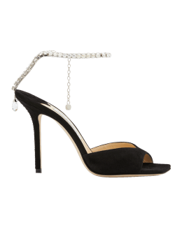 Jimmy Choo Saeda Crystal Ankle-Strap Sandals | Neiman Marcus