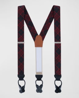 Maroon Trouser Braces Y-shape Back Suspenders TRAFALGAR Circa