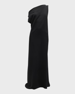 THE ROW Sparrow Draped One-Shoulder Silk Gown | Neiman Marcus