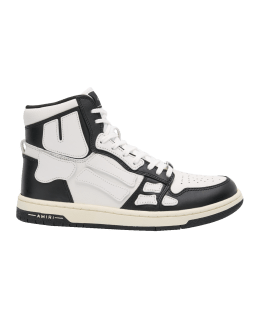 Prada Leather High-Top Logo Sneakers | Neiman Marcus