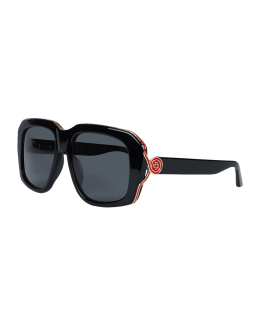 Marc Jacobs Cat Eye Stud Temple Sunglasses Burgundy, $425, Bergdorf  Goodman