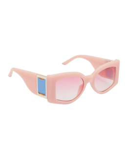 Off-White c/o Virgil Abloh Catalina Square Frame Sunglasses in Pink