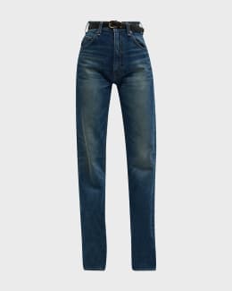 Toteme Mid-Rise Classic Cut Straight-Leg Denim Jeans