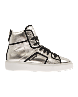 Les Hommes Men's Leather Chunky High-Top Sneakers | Neiman Marcus