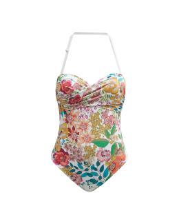 Profile By Gottex Women's Twist Front Bandeau One-Piece Swimsuit - Tummy Control With Adjustable Straps - View #10
