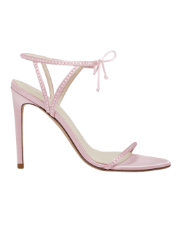 Schutz Giana Suede Caged Ankle Strap Sandals Neiman Marcus