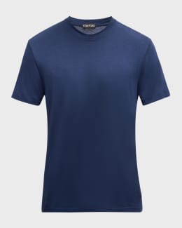 Tシャツ・カットソー TOM FORD Men T-shirt Blue JCS001JMC002S23 HB400 Tom Ford T-Shirt - Blue - Men | JCS001JMC002S23HB400 | thebs.com