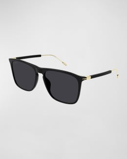 Gucci Men's GG Acetate Aviator Sunglasses | Neiman Marcus