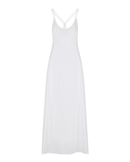 Emporio Armani Pleated Flocked Velvet Maxi Dress | Neiman Marcus