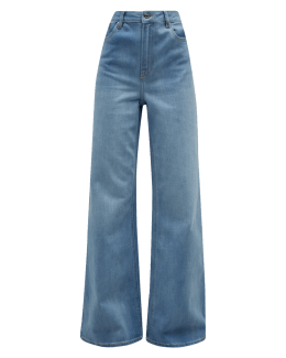 Veronica Beard Jeans Taylor High-Rise Wide-Leg Jeans | Neiman Marcus