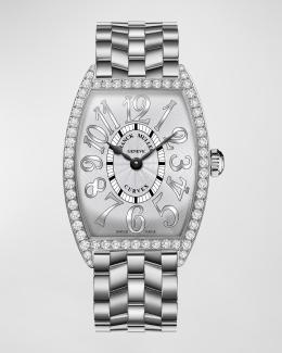Franck Muller Curvex Stainless Steel Diamond Watch | Neiman Marcus