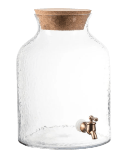 Glass Beverage Dispenser with Cork Top