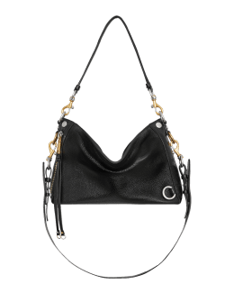 Margot Shoulder Bag  Black Crocodile Embossed Leather – GiGi New York