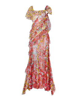 Carolina Herrera Bead-Embroidered Tulle Illusion Gown | Neiman Marcus