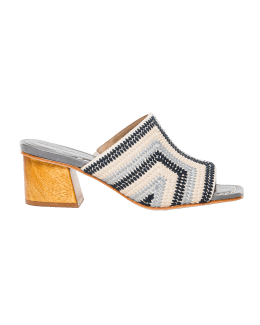 Bernardo nala cheap woven heeled mules