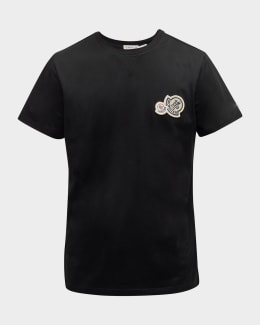 moncler❤︎t Mesh-Trimmed Logo-Print Cotton-Jersey T-Shirt من MONCLER