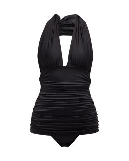 NORMA KAMALI Women's Halter One Piece Swimsuit - Low Back, Black, Medium - View #5