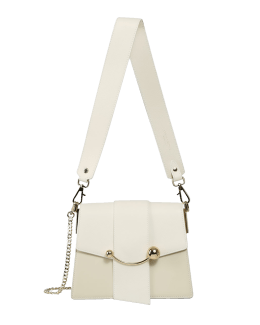 Strathberry Leather Chain-Link Shoulder Bag - Neutrals Shoulder