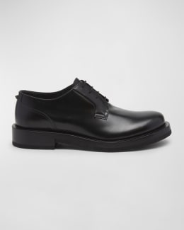 Valentino Garavani Men's Gentleglam Calfskin Derby Shoes
