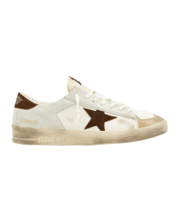 Golden Goose Men's Stardan Star Leather Low-Top Sneakers | Neiman Marcus