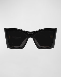 Fendi Oversized F Logo Acetate Cat-Eye Sunglasses | Neiman