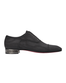 Christian Louboutin Surcity Red-sole Leather Derby Shoes in Black