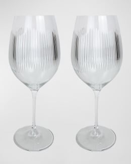 Northeast Home Goods Peacock Feather Bedazzled Wine Glasses, Set of 2  (Silver) 
