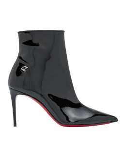 Christian Louboutin Belle Leather Red Sole Ankle Boots Neiman Marcus