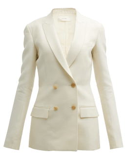 Max Mara Stresa Double-Breasted Wool Blazer Jacket | Neiman Marcus