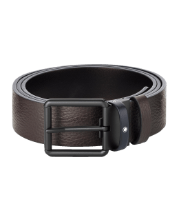 U+N Pin Buckle Formal Wear Mens Black Leather Belt