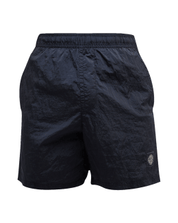 Charvet X Thorsun Men's Square-Print Swim Shorts, Red | Neiman Marcus