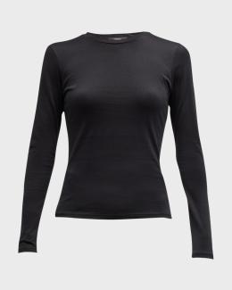 The Row Sherman Long-Sleeve Cotton Tee | Neiman Marcus