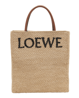 Loewe Fold Raffia Shopper Tote Bag