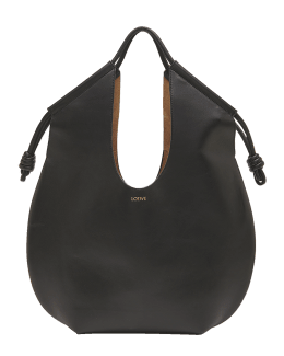 The Sara Tote in Black Pebbled Leather– KHAITE
