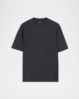 Bottega Veneta Men's Pima Cotton Jersey Intrecciato-Pocket T