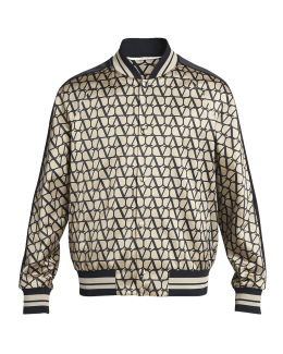 Louis Vuitton Monogram Tapestry Shearling Jacket