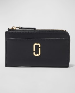 Marc Jacobs Black The Leather Mini Compact Wallet