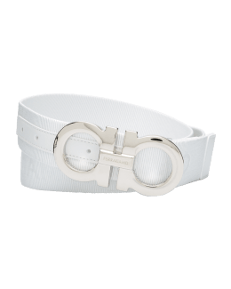 Ferragamo Men's Reversible Double-Gancini Leather Belt