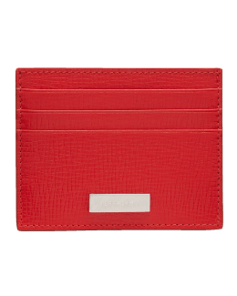 Ferrari Wrinkle-effect leather wallet with metal money clip Unisex