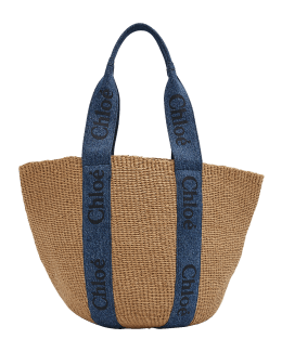 LOEWE Raffia Basket Tote Bag Natural Black 583671