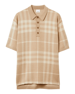 Burberry Men's Eddie Pique Polo Shirt, Navy