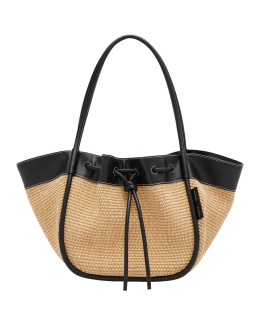 Givenchy Women's Small Voyou Basket Bag in Raffia - Black