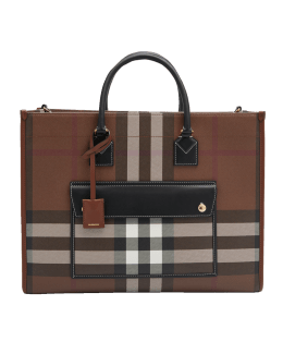 Burberry Check E-Canvas Tote Bag curated on LTK