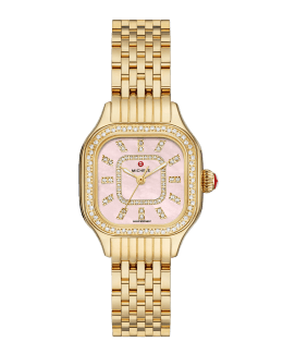 MICHELE Deco Madison Mid Diamond Dial Watch Yellow Neiman Marcus