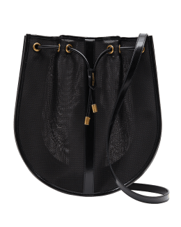 Black Le 5 à 7 large leather shoulder bag, Saint Laurent