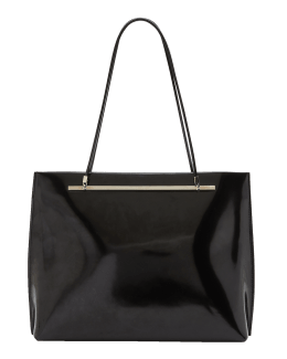Lauren Ralph Lauren Purse Womens Faux Leather Shoulder Bag Tote Black M  Magnetic