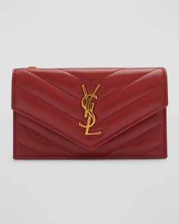 Ysl card case red hot sale